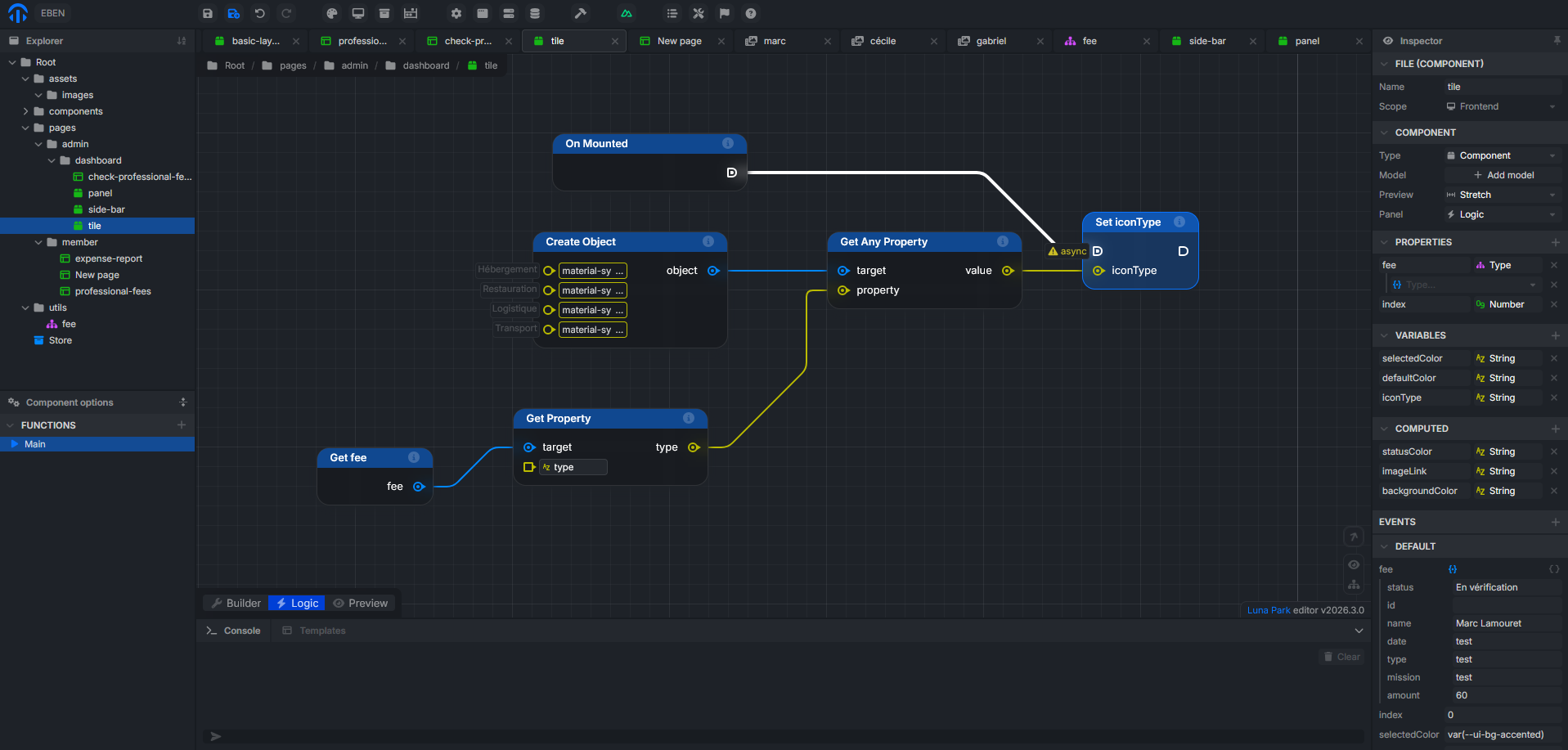 Visual scripting