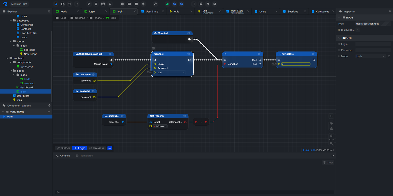 Visual logic graph in Luna Park